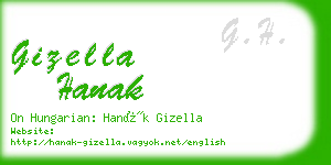 gizella hanak business card